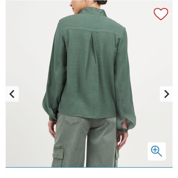 NWT Joie Micro Crepe Lace-Up Pleated Blouse Medium - Picture 3 of 6